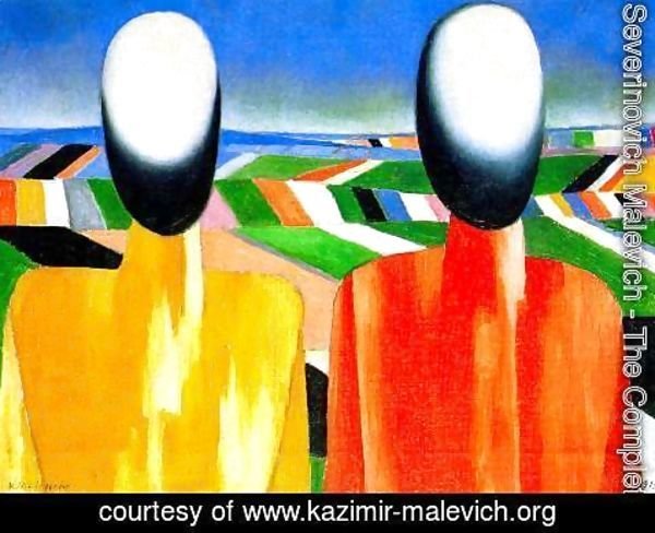 Kazimir Severinovich Malevich - Two peasants