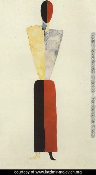Kazimir Severinovich Malevich - Girl (Figure on White Background)