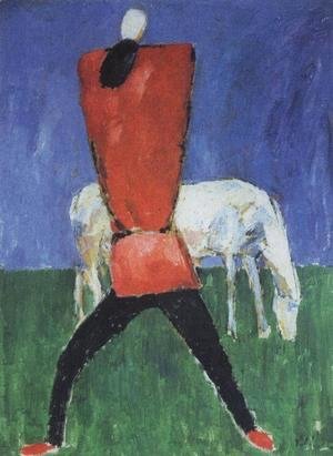 Kazimir Severinovich Malevich - Man with horse