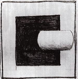 Kazimir Severinovich Malevich - Black square and a white tube-shaped