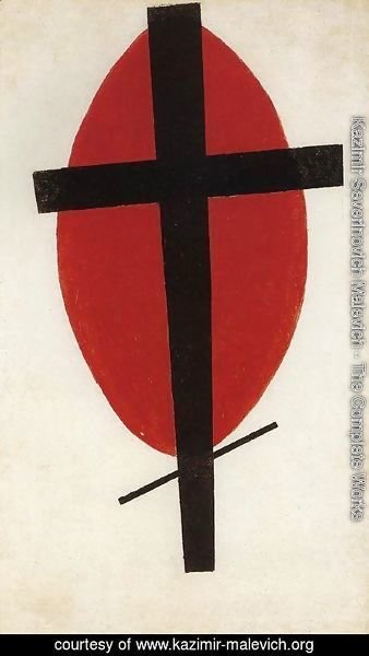 Kazimir Severinovich Malevich - Black cross on a red oval
