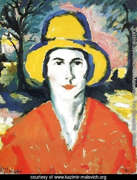 Portrait of Woman in Yellow Hat