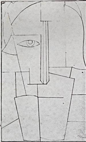 Kazimir Severinovich Malevich - Sketch for a Portrait of Ivan Klyun