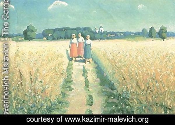 Kazimir Severinovich Malevich - Three women on the road