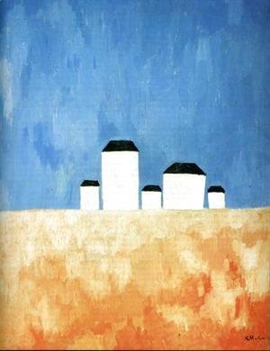 Kazimir Severinovich Malevich - Landscape With Five Houses