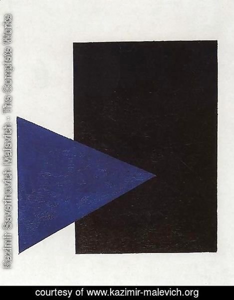 Kazimir Severinovich Malevich - Suprematism (with Blue Triangle And Black Rectangle)