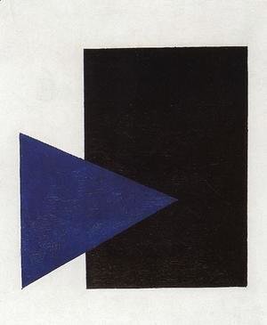 Suprematism (with Blue Triangle And Black Rectangle)