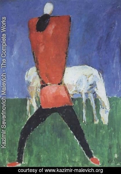 Kazimir Severinovich Malevich - Man with horse