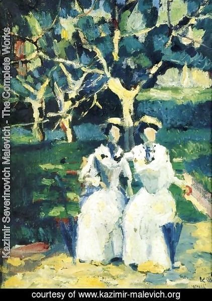 Kazimir Severinovich Malevich - Two Women in a Garden