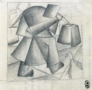 Kazimir Severinovich Malevich - Peasant Woman with buckets