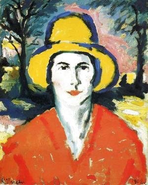 Portrait of Woman in Yellow Hat