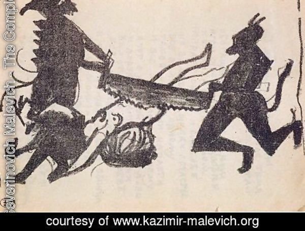 Kazimir Severinovich Malevich - Devils are sawing sinner