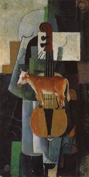 Kazimir Severinovich Malevich - Cow and Fiddle