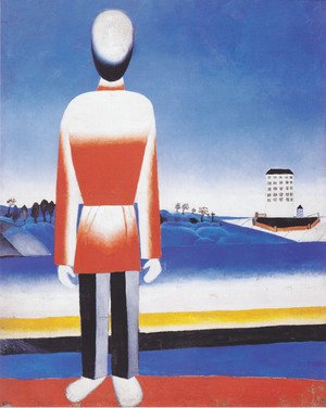 Kazimir Severinovich Malevich - Man in Suprematic Landscape