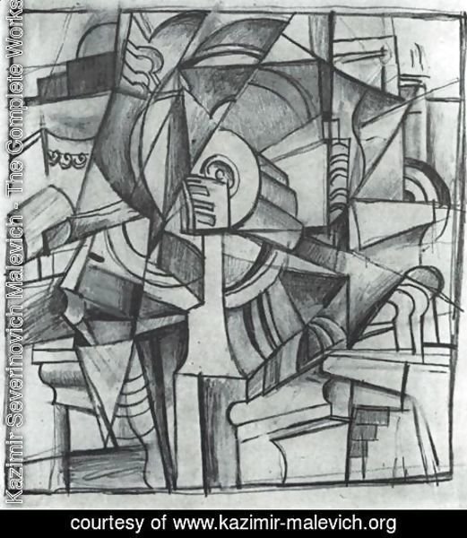 Kazimir Severinovich Malevich - Cubo-Futurist Composition