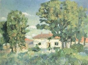 Kazimir Severinovich Malevich - Landscape with white houses