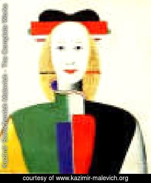 Kazimir Severinovich Malevich - A Girl With A Comb In Her Hair