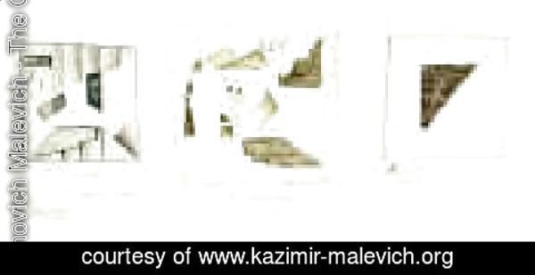 Kazimir Severinovich Malevich - Decor Sketches  For The Opera Victory  Over The Sun2