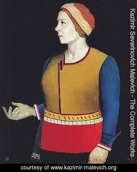 Kazimir Severinovich Malevich - Portrait Of The Artists Wife