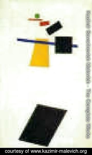Suprematism  Painter Like Realism Of A Football Player  Color Masses Of The Fourth Dimension