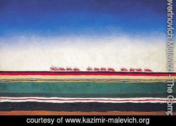 Kazimir Severinovich Malevich - The Red Cavalry Riding